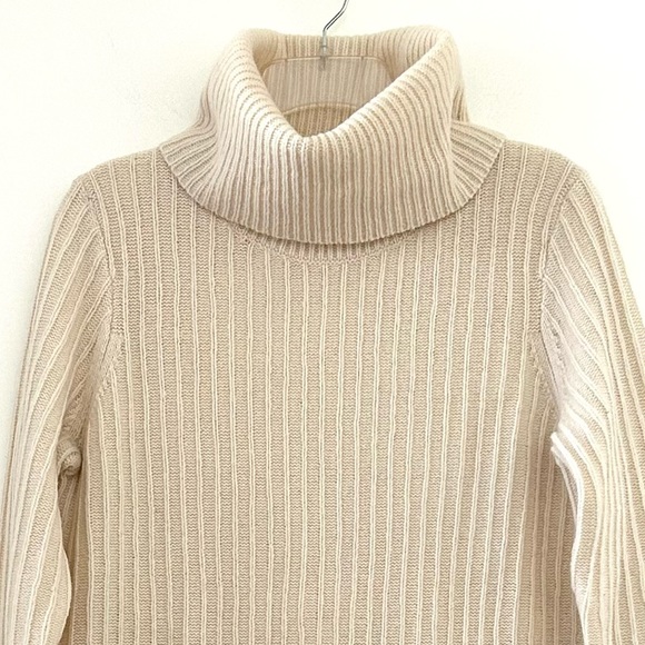MADEWELL 100% Merino Wool Turtleneck Long Sleeves Sweater Dress Ivory Medium - Picture 2 of 11